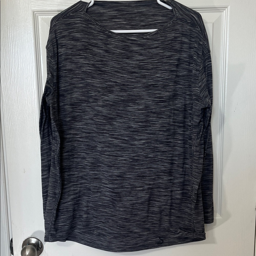 lululemon athletica Women's Long Sleeve Space Dye Top - Black/Gray